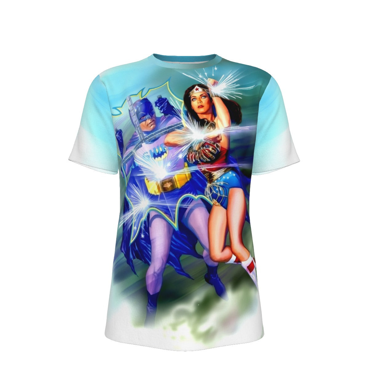 BATMAN 66 MEETS WONDER WOMAN 77 ALL OVER PRINT SHIRT AND TANK TOP - ALEX ROSS ART
