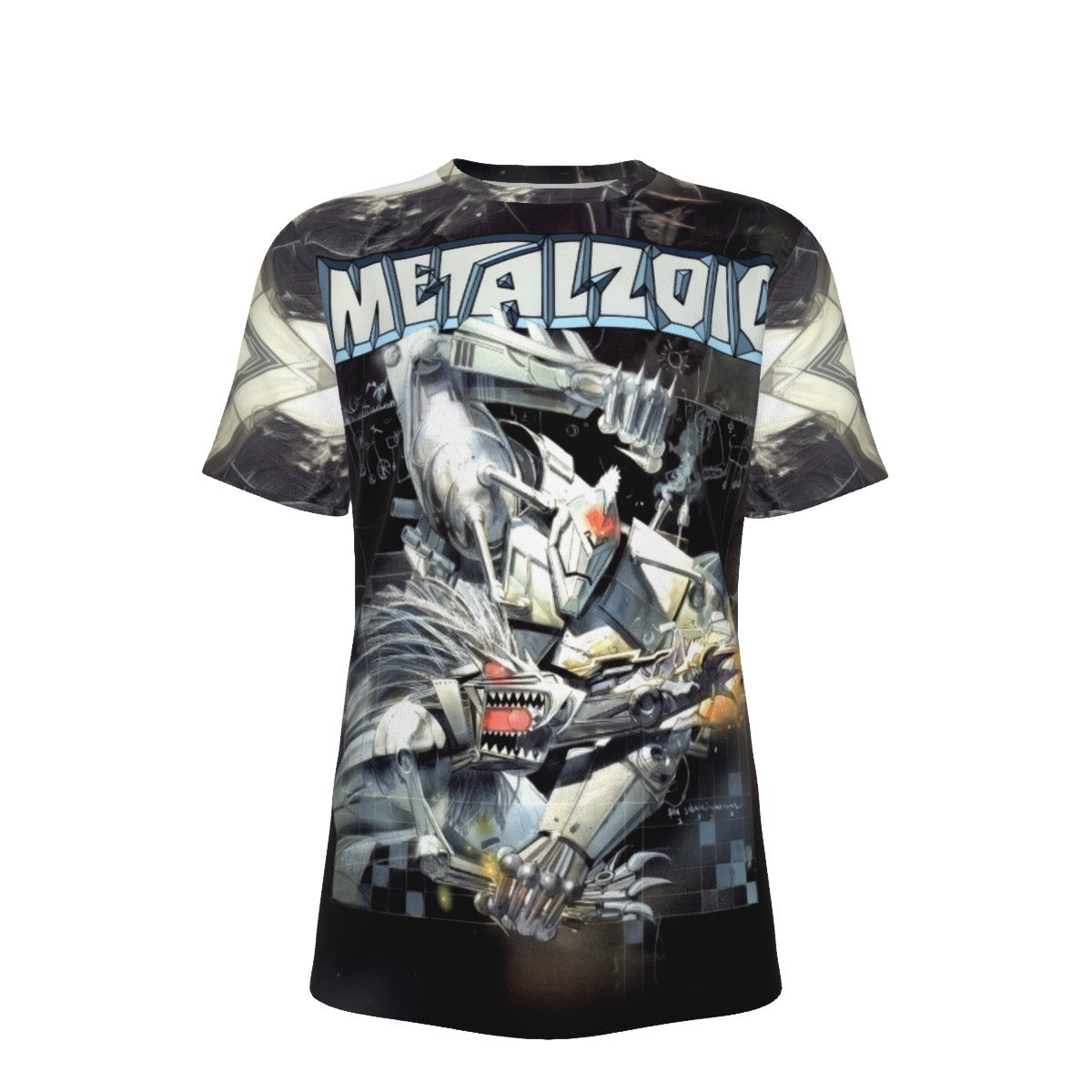 METALZOIC GRAPHIC NOVEL ALL OVER PRINT SHIRT AND TANK TOP- BILL SIENKIEWICZ ART