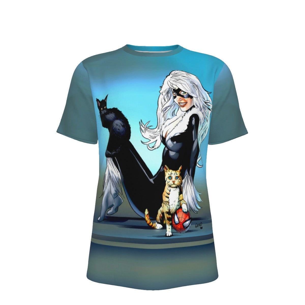 BLACK CAT KITTYS ALL OVER PRINT SHIRT AND TANK