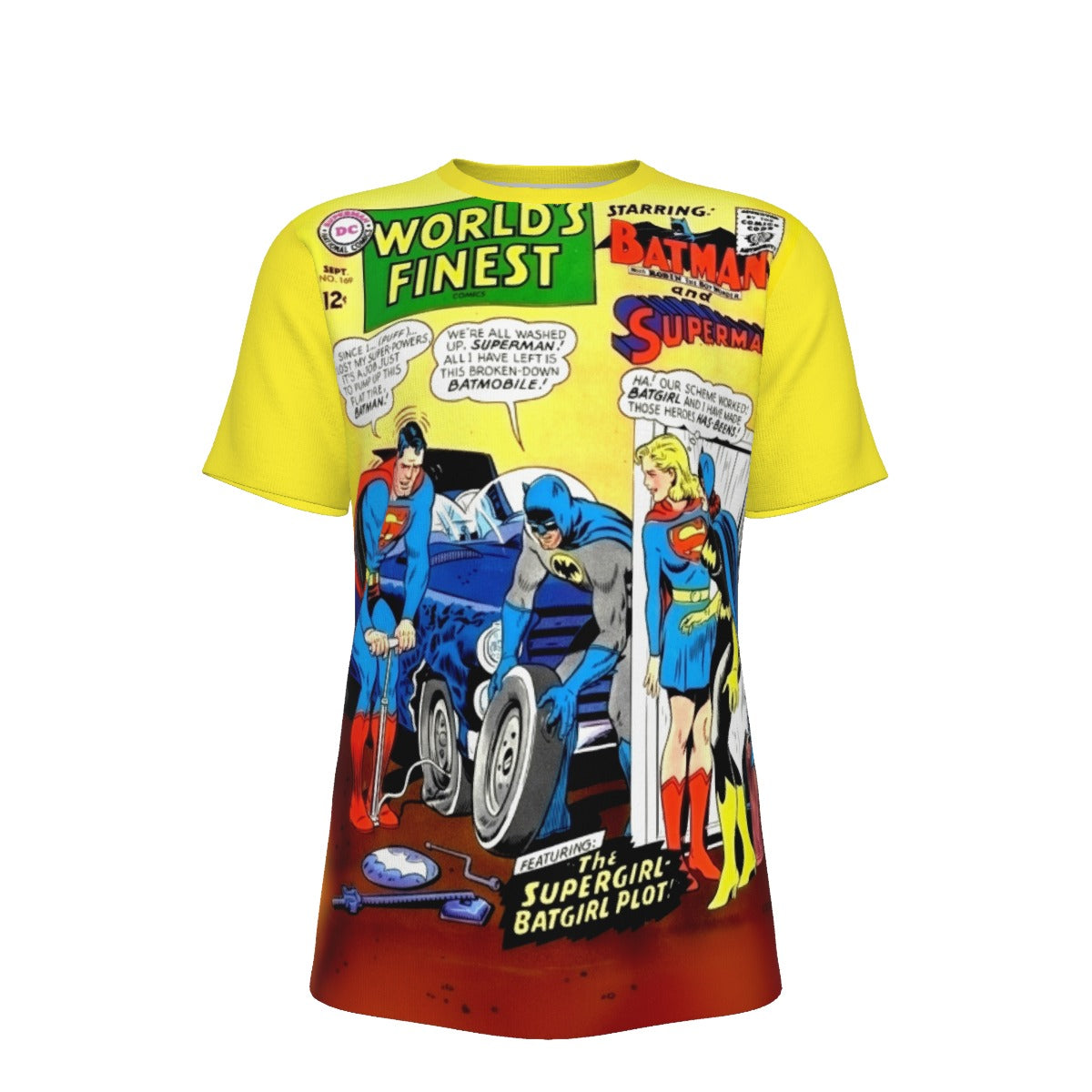 WORLD'S FINEST 169 ALL OVER PRINT SHIRT AND TANK TOP- SUPERGIRL BATGIRL