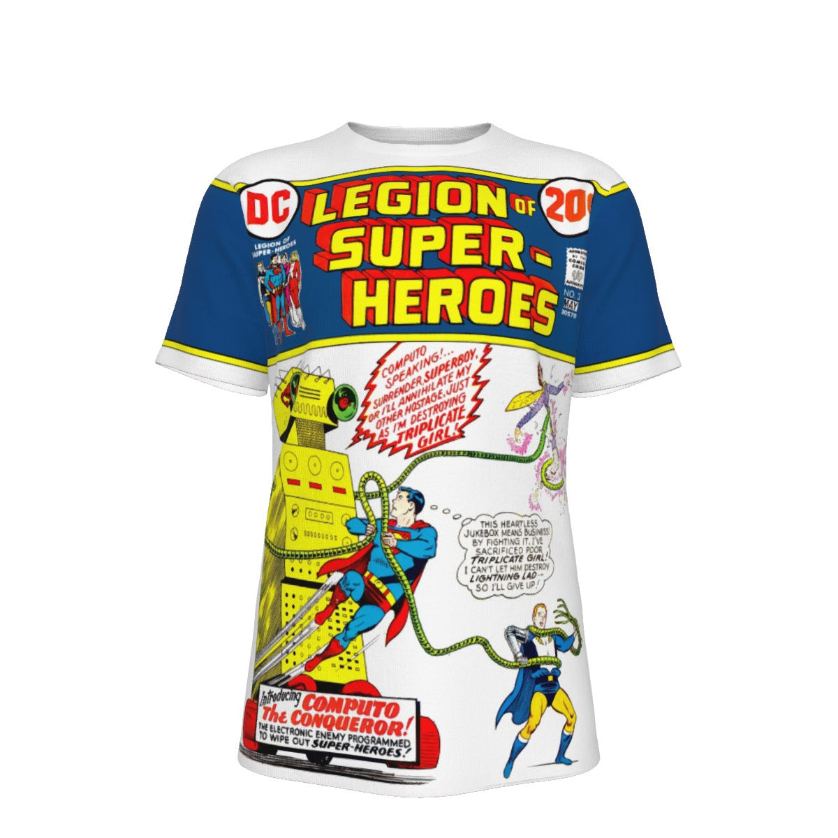 LEGION OF SUPERHEROES 3 V1 ALL OVER PRINT SHIRT AND TANK TOP - SUPERBOY