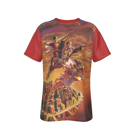 POWER OF SHAZAM 26 COVER ALL OVER PRINT SHIRT AND TANK-SHAZAM FAMILY