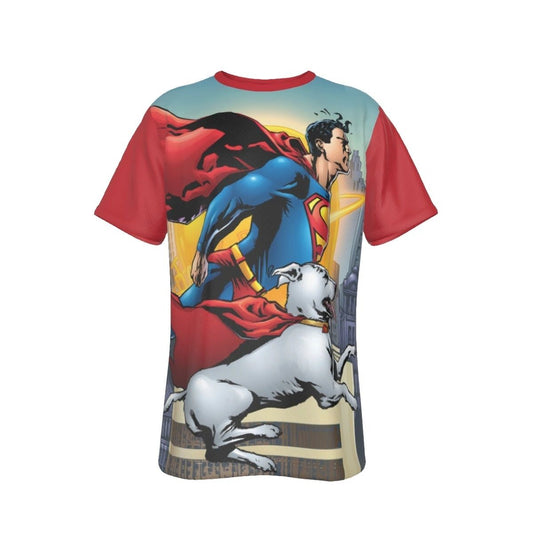 SUPERMAN MAN OF STEEL 112 COVER ALL OVER PRINT SHIRT AND TANK- KRYPTO