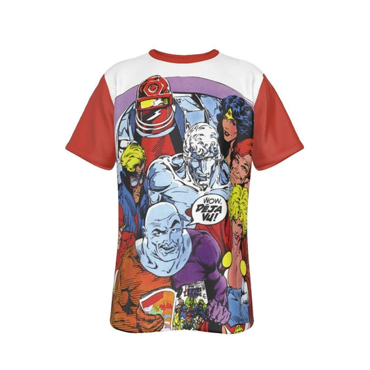 JUSTICE LEAGUE EUROPE 1 COVER ALL OVER PRINT SHIRT AND TANK