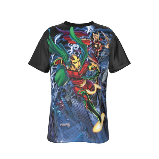 MR MIRACLE EARTH 2 PANEL ALL OVER PRINT SHIRT AND TANK - BIG BARDA