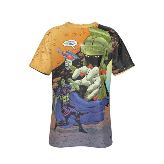 MARTIAN MANHUNTER MEETS MARVIN THE MARTIAN 1 COVER ALL OVER PRINT SHIRT AND TANK