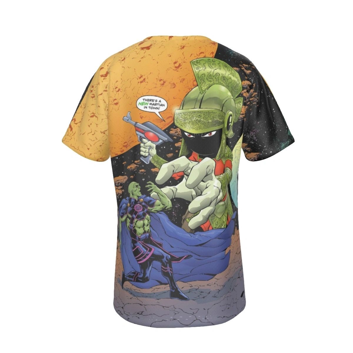 MARTIAN MANHUNTER MEETS MARVIN THE MARTIAN 1 COVER ALL OVER PRINT SHIRT AND TANK