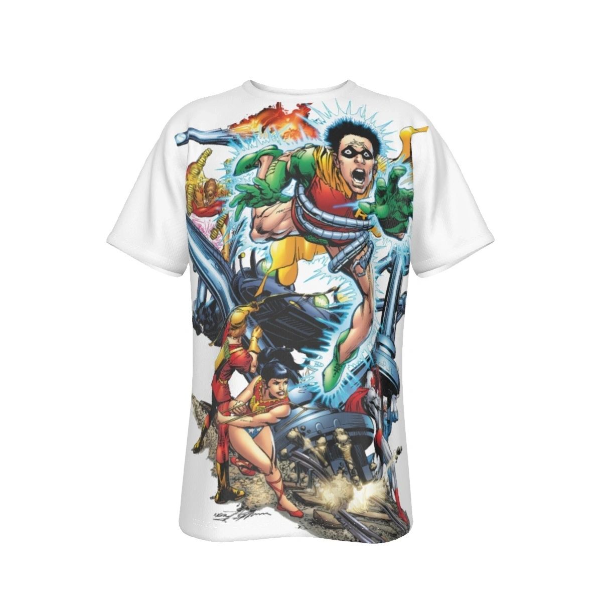 TEEN TITANS COVER ALL OVER PRINT SHIRT AND TANK - NEAL ADAMS ART