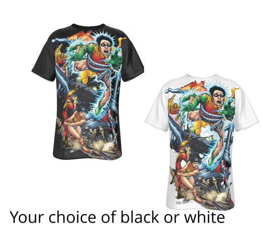 TEEN TITANS COVER ALL OVER PRINT SHIRT AND TANK - NEAL ADAMS ART