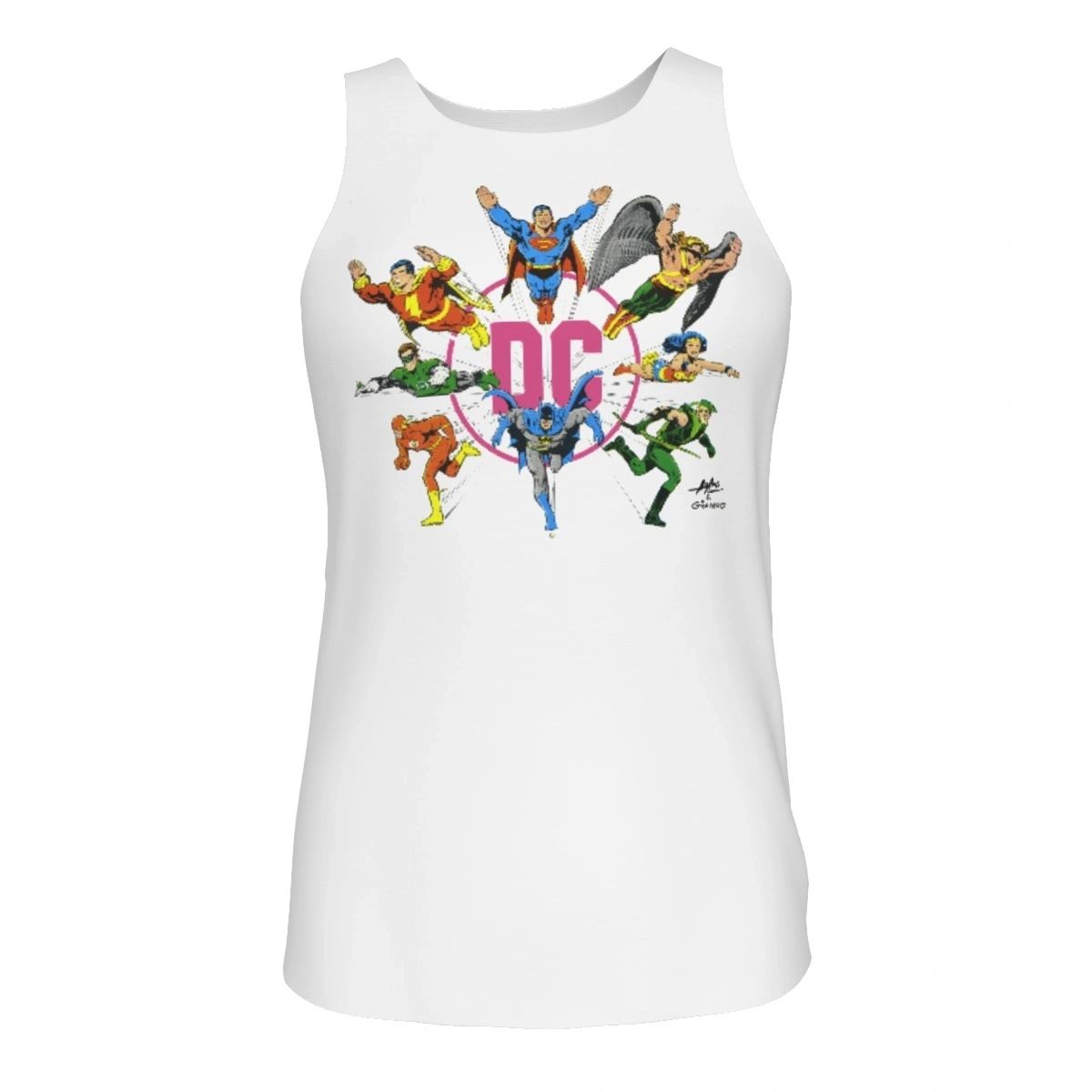 DC CALENDAR ALL OVER PRINT SHIRT AND TANK- NEAL ADAMS ART
