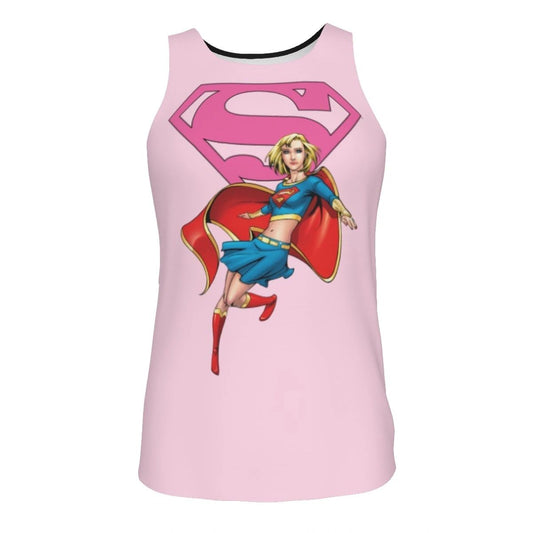 SUPER GIRL PINK ALL OVER PRINT TANK *SPECIAL BUY