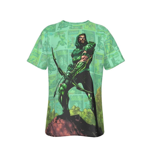 GREEN ARROW TPB COVER ALL OVER PRINT SHIRT AND TANK - JIM LEE ART