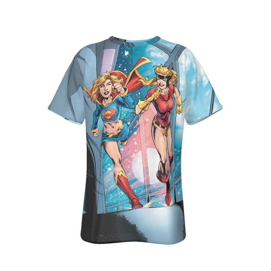SUPERGIRL LIBERTY BELLE RACE ALL OVER PRINT SHIRT AND TANK