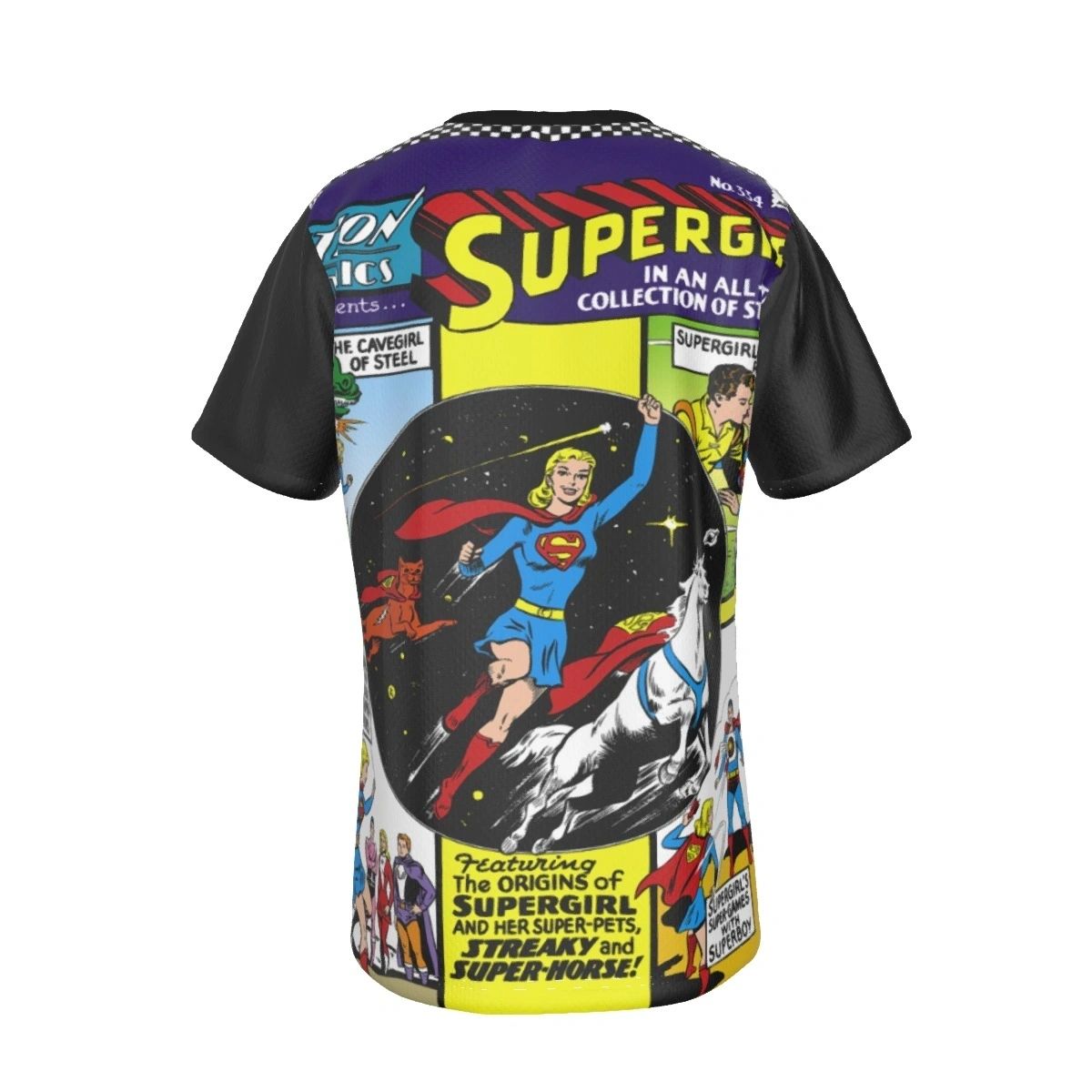 ACTION 334 OVER PRINT SHIRT AND TANK- SUPERGIRL - SUPERPETS- LEGION