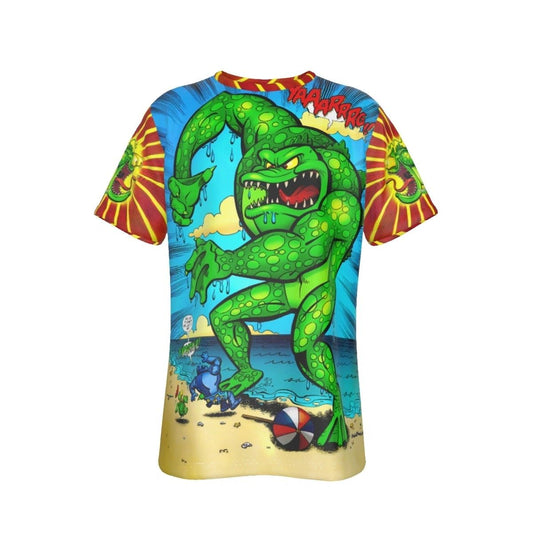 FROGZILLA FROM CAPT CARROT AND ZOO CREW ALL OVER SHIRT AND TANK TOP