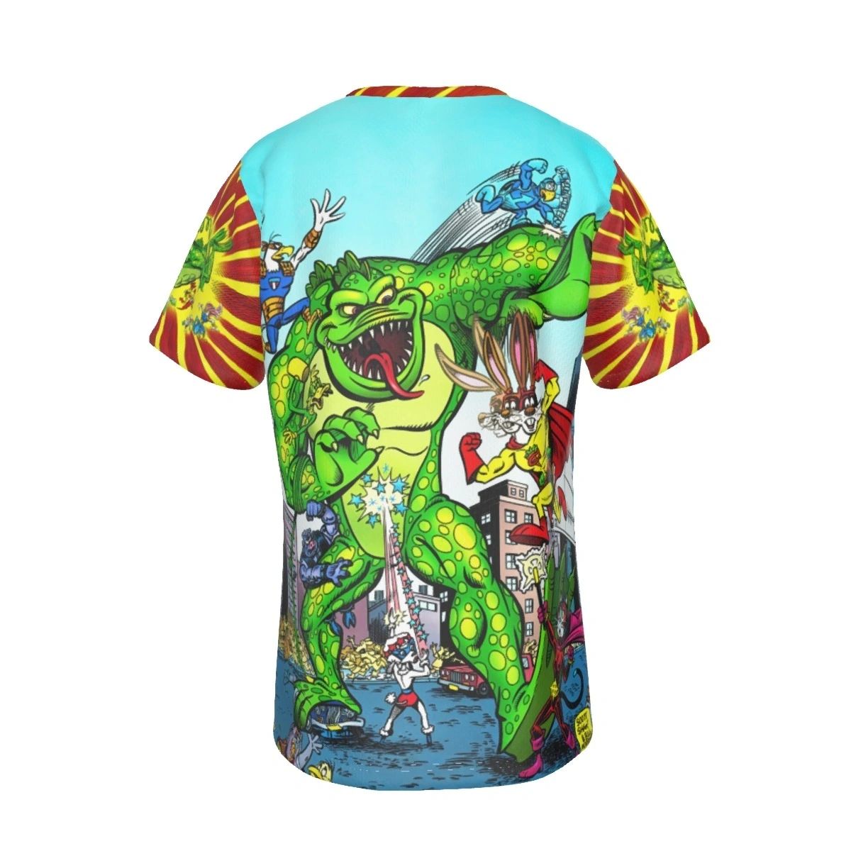 FROGZILLA FROM CAPT CARROT AND ZOO CREW ALL OVER SHIRT AND TANK TOP