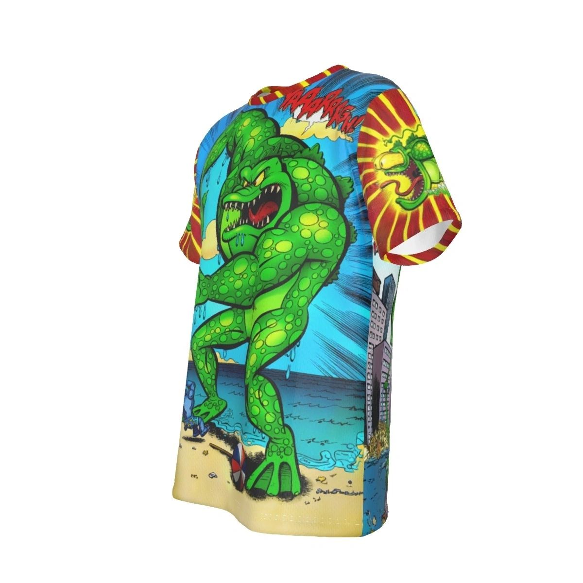 FROGZILLA FROM CAPT CARROT AND ZOO CREW ALL OVER SHIRT AND TANK TOP