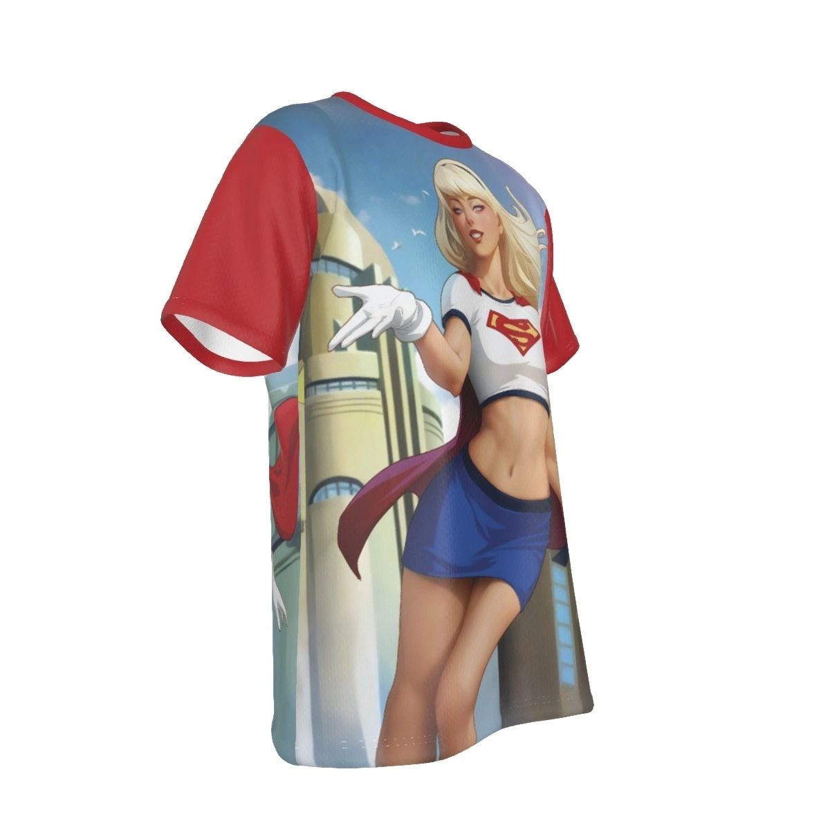 SUPER GIRL ALL OVER PRINT SHIRT AND TANK TOP - STANLEY ARTGEM LAU ART