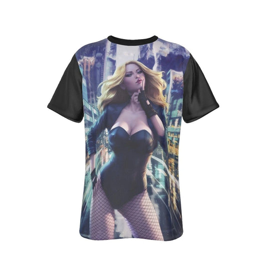 BLACK CANARY ALL OVER PRINT SHIRT AND TANK TOP - STANLEY ARTGEM LAU ART