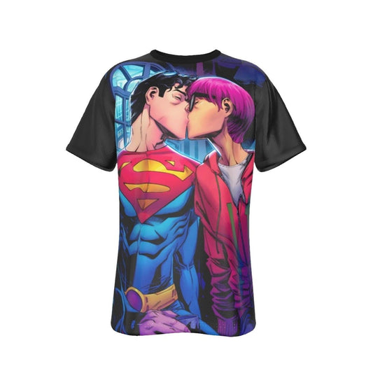PRIDE: SUPERMAN GAY KISS ALL OVER PRINT SHIRT AND TANK TOP