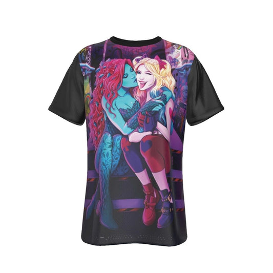PRIDE: HARLEY QUINN POISON IVY GAY KISS ALL OVER PRINT SHIRT AND TANK TOP