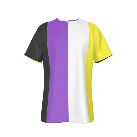 NON-BINARY RAINBOW PRIDE FLAG ALL OVER PRINT SHIRT AND TANK TOP