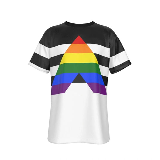 STRAIGHT ALLY RAINBOW PRIDE FLAG ALL OVER PRINT SHIRT AND TANK TOP