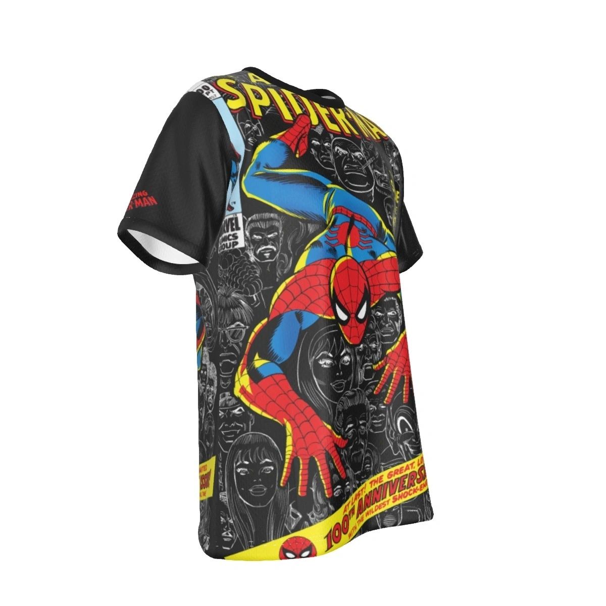 SPIDERMAN 100 ALL OVER PRINT SHIRT OR TANK