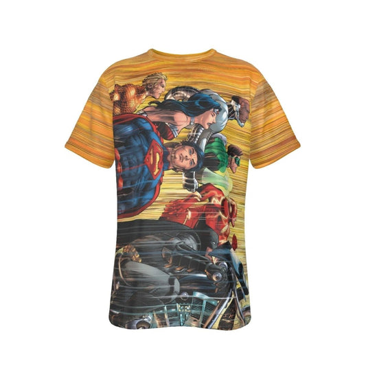 JLA 50 VAR ALL OVER PRINT SHIRT AND TANK TOP -JOHN ROMITA JR ART