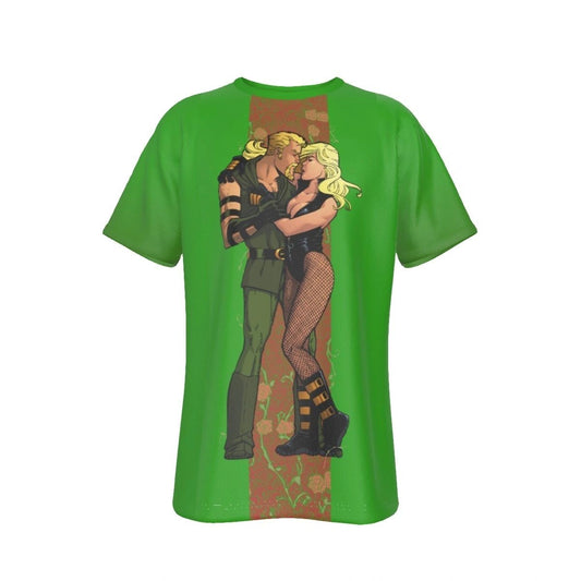 BLACK CANARY MARRIED AGAIN VAR ALL OVER PRINT SHIRT AND TANK TOP - GREEN ARROW