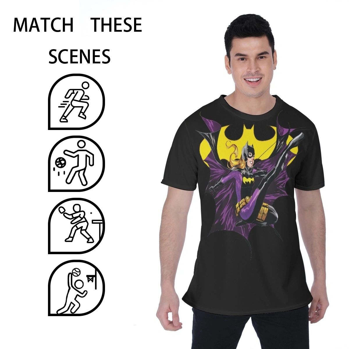 BATGIRL SWING ALL OVER PRINT SHIRT OR TANK
