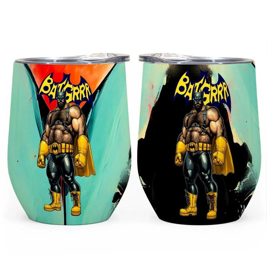 BAT-GRRR WINE TUMBLER -OF THE SUPERGRRRRs SERIES