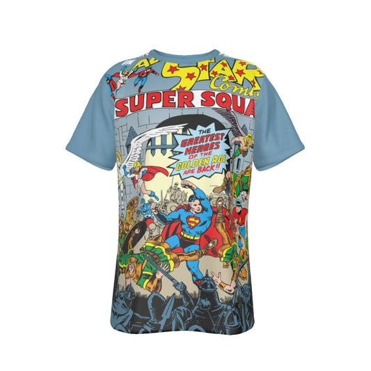 ALL STAR COMICS 64 ALL-OVER PRINT SHIRT - WALLY WOOD ART