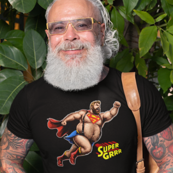 SUPER-GRRR OF THE SUPERGRRRS SERIES ON COTTON