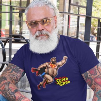 SUPER-GRRR OF THE SUPERGRRRS SERIES ON COTTON