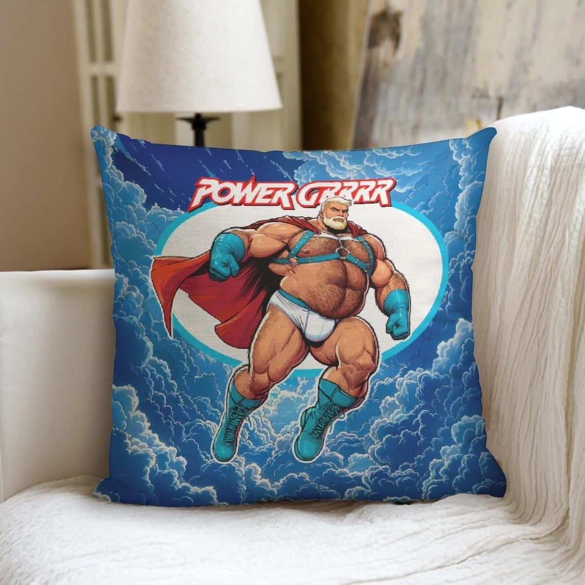 POWER-GRRR Ready Pillow including pillow inserts (STUFFED)