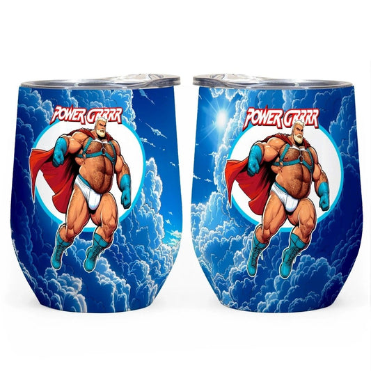 POWER-GRRR WINE TUMBLER -OF THE SUPERGRRRRs SERIES