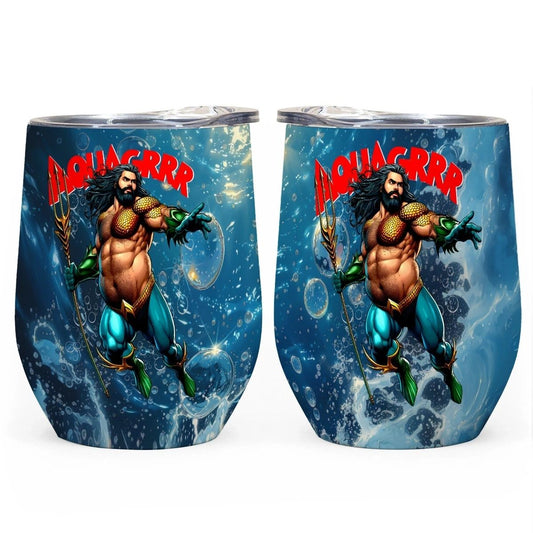 AQUA-GRRR WINE TUMBLER -OF THE SUPERGRRRRs SERIES