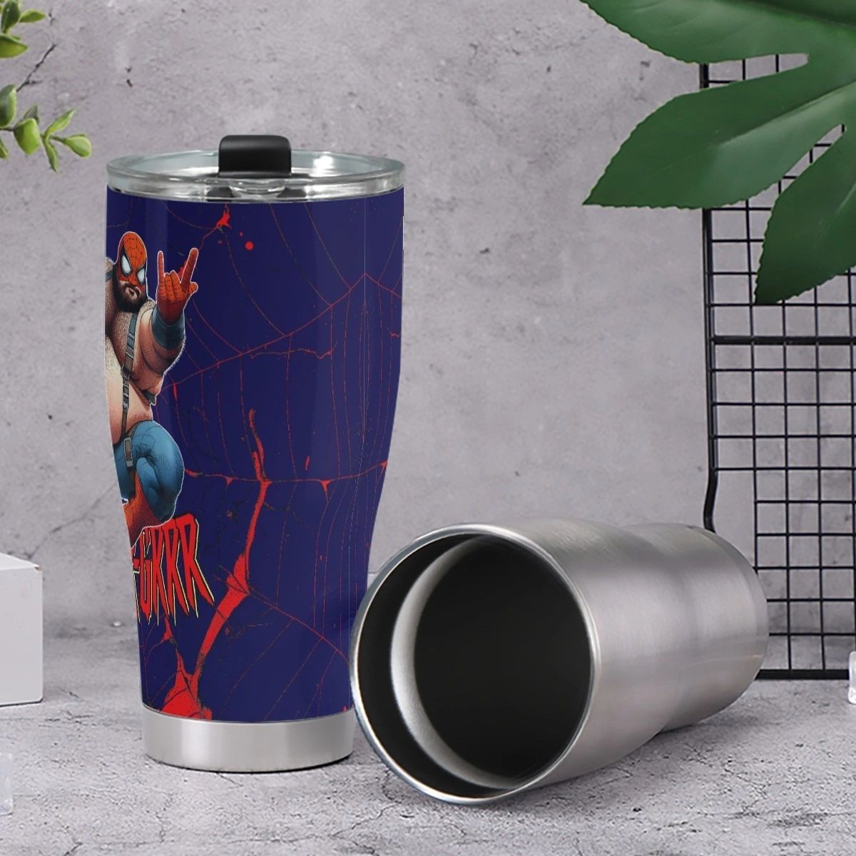 SPIDER-GRRR STAINLESS STEEL TUMBLER