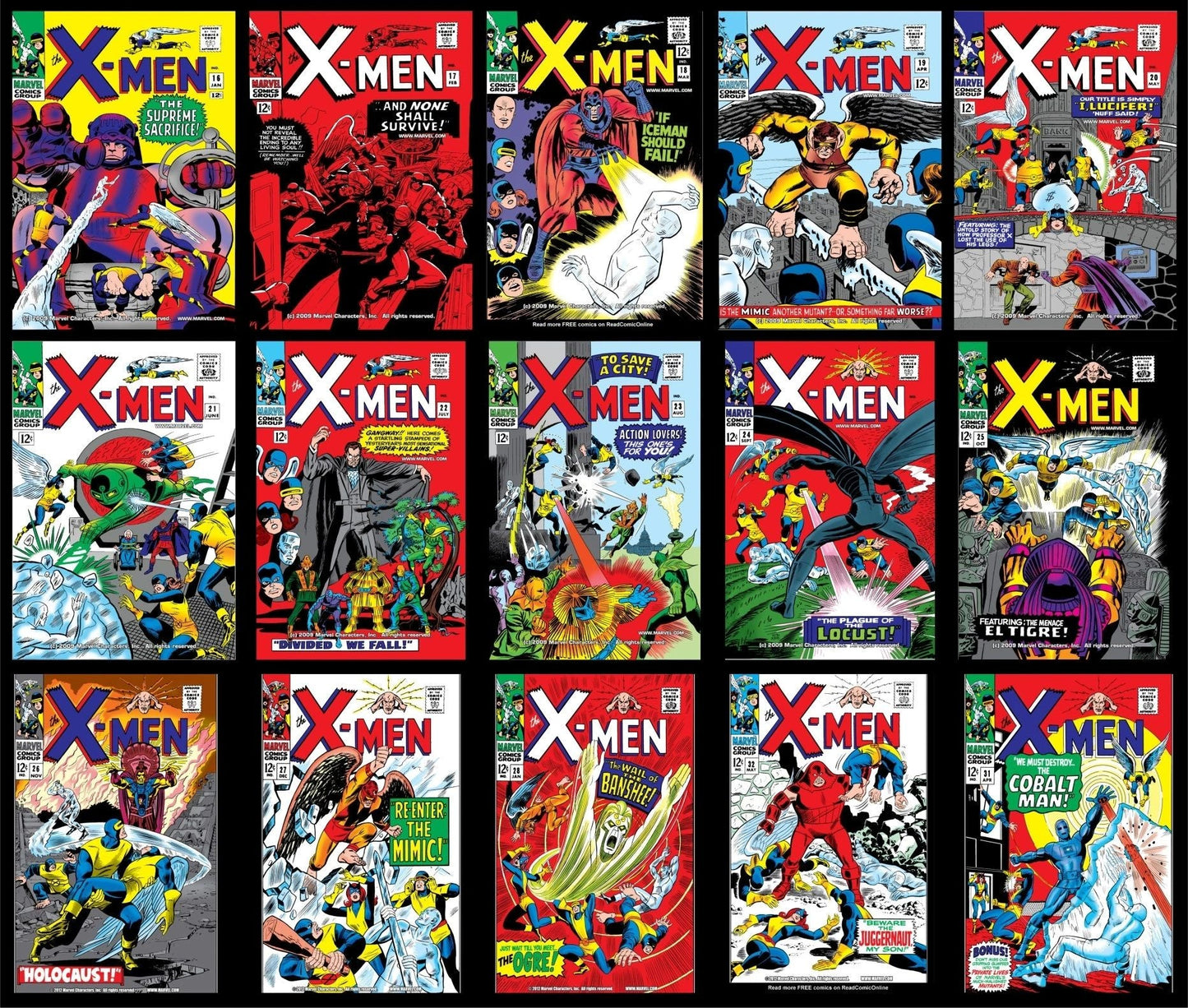 XMEN VOLUME 1 COVERS (YOUR CHOICE)