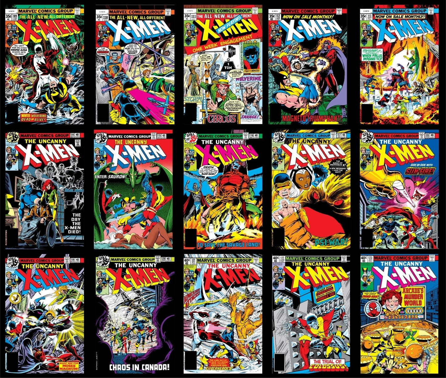 XMEN VOLUME 1 COVERS (YOUR CHOICE)