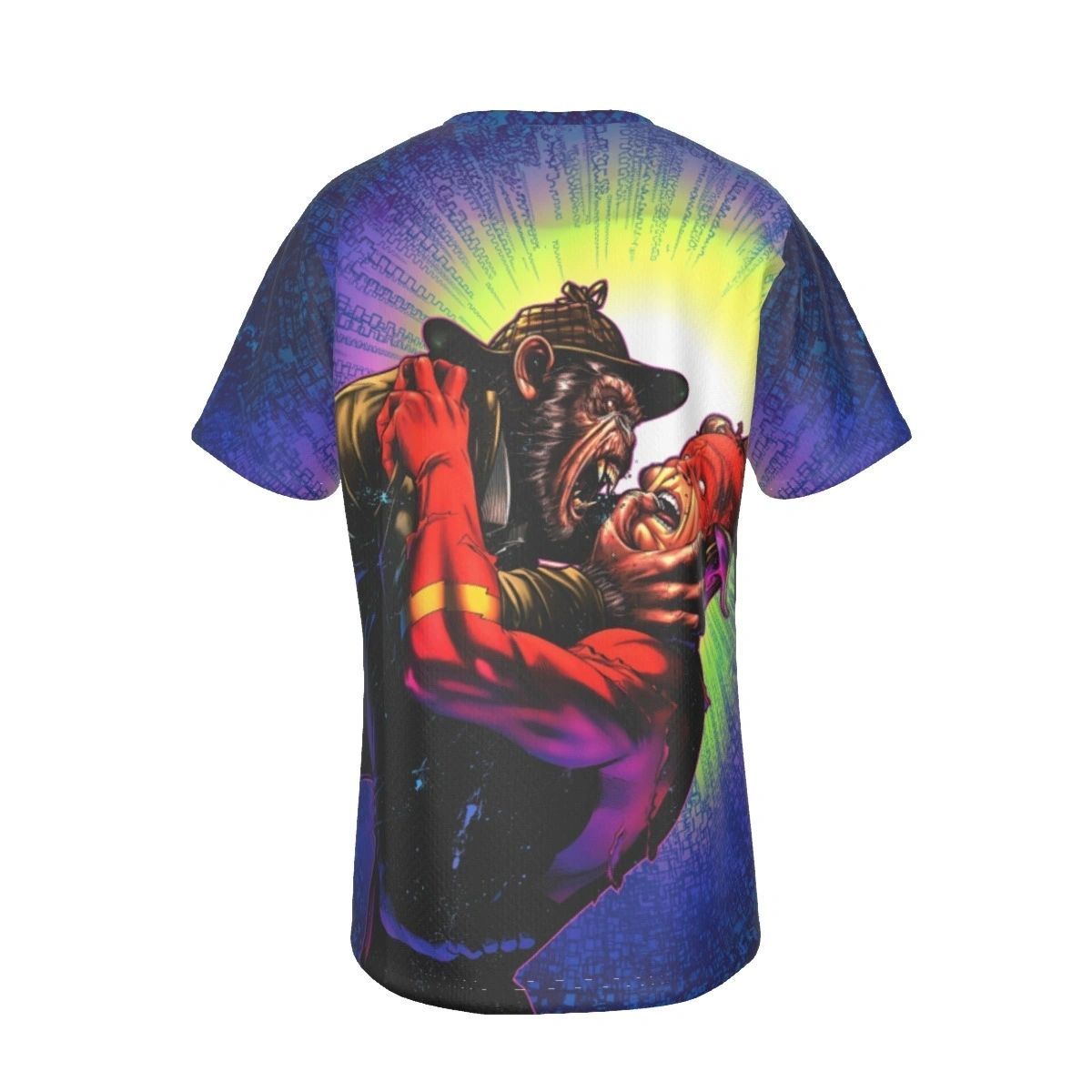 FLASH WITH DETECTIVE CHIMP ALL OVER PRINT SHIRT AND TANK