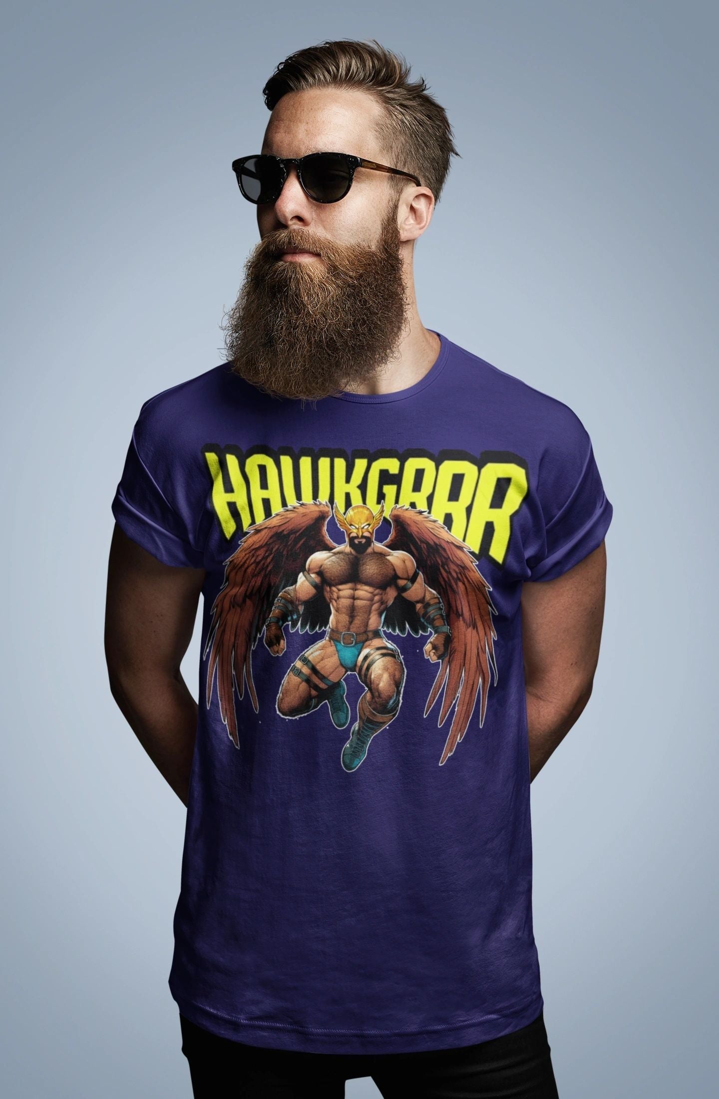 HAWK-GRRR OF THE SUPERGRRRS SERIES ON COTTON
