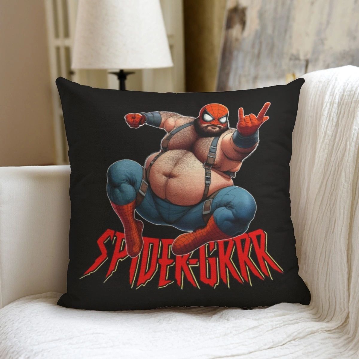 SPIDER-GRRR Ready Pillow including pillow inserts (STUFFED)