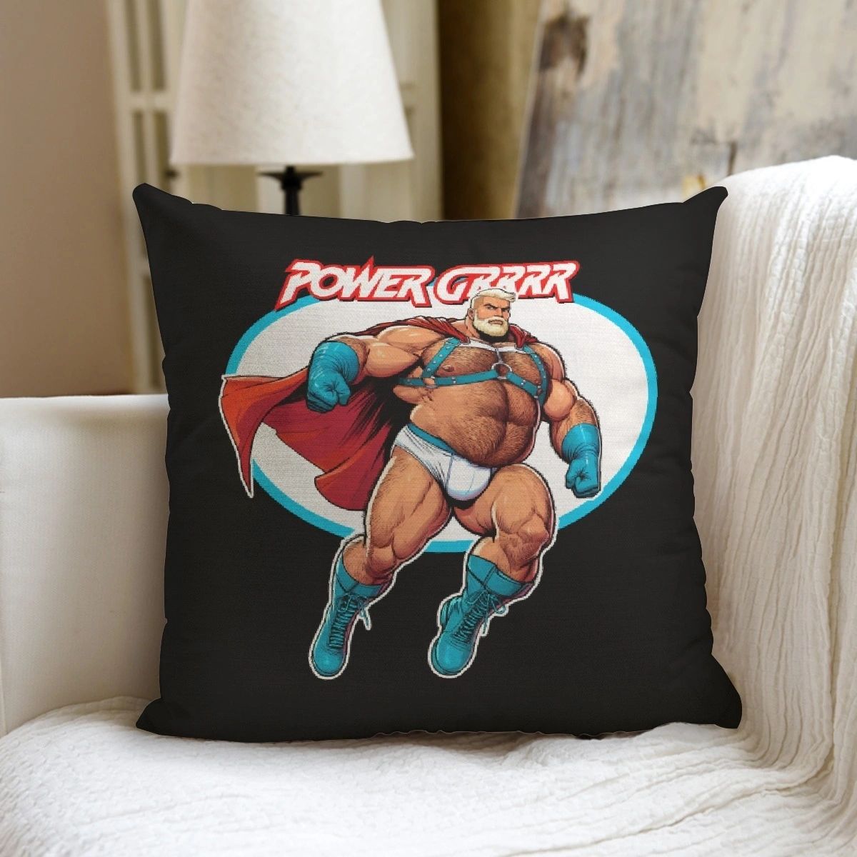 POWER-GRRR Ready Pillow including pillow inserts (STUFFED)