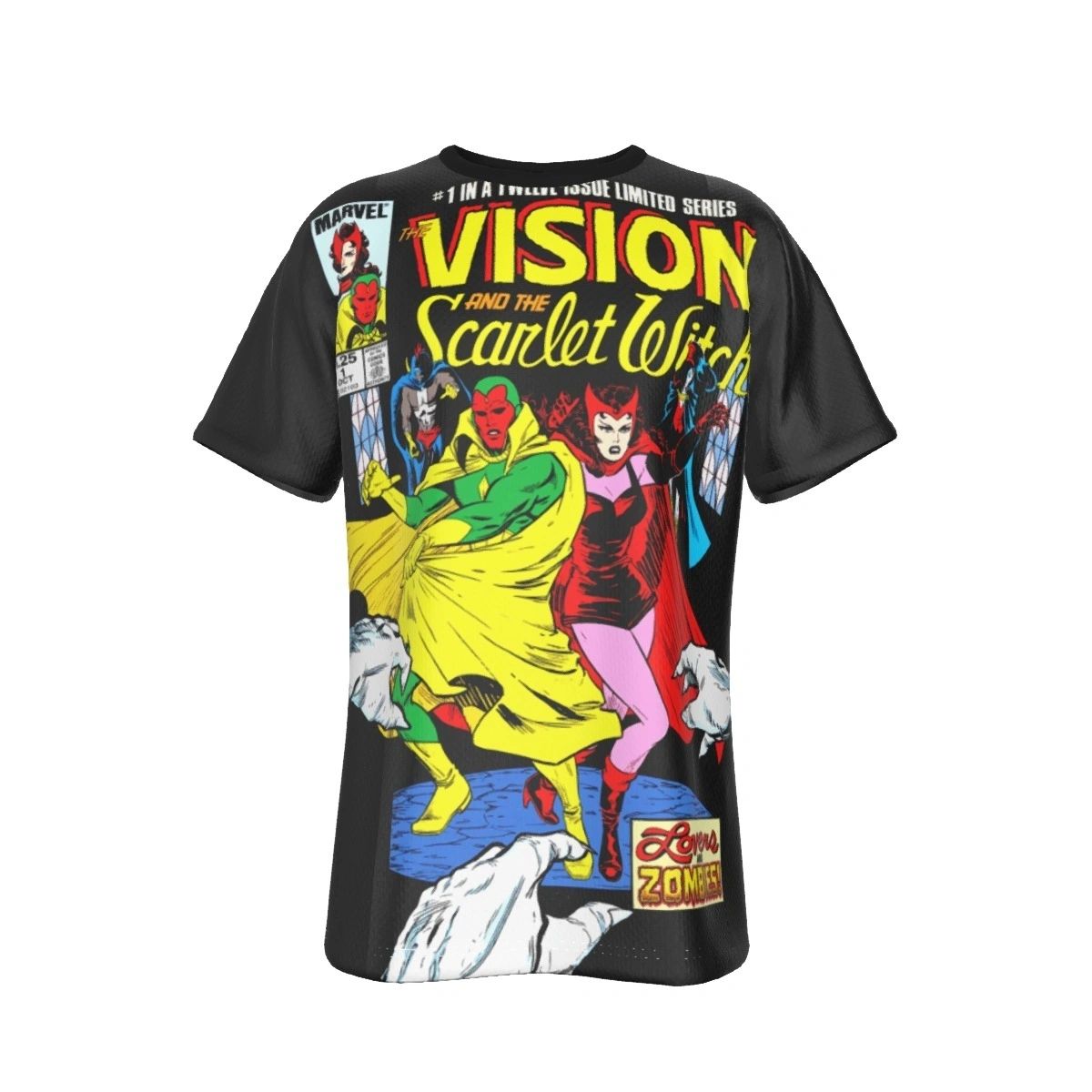 THE VISION AND SCARLET WITCH 1 COVER ALL OVER PRINT SHIRT AND TANK