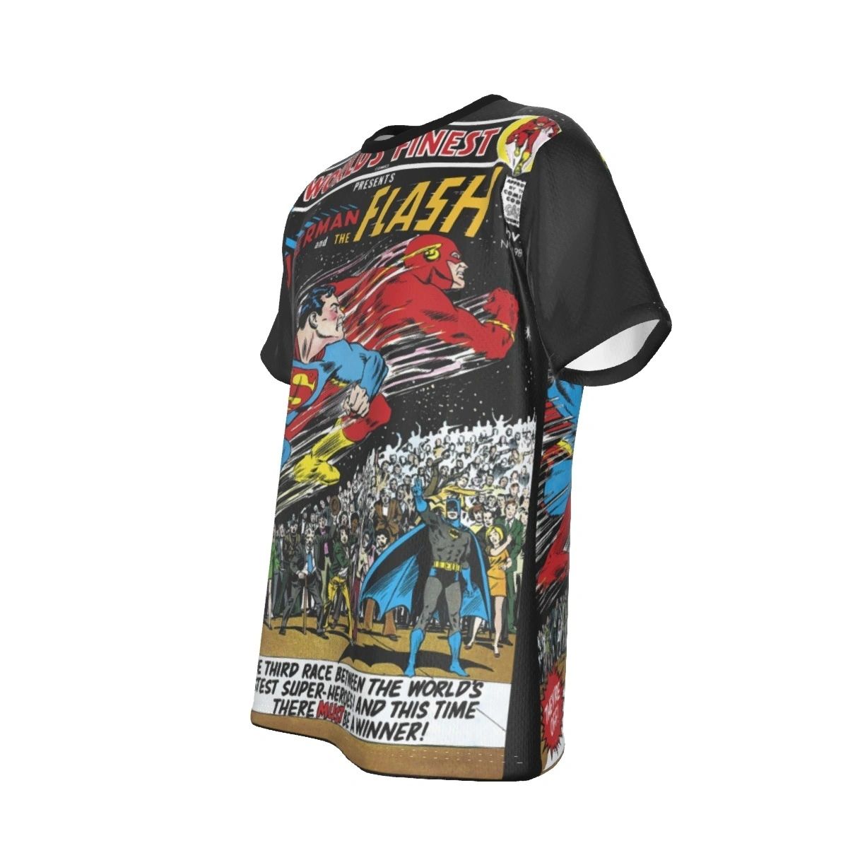 WORLD'S FINEST 198 ALL OVER PRINT SHIRT AND TANK- SUPERMAN VS FLASH RACE