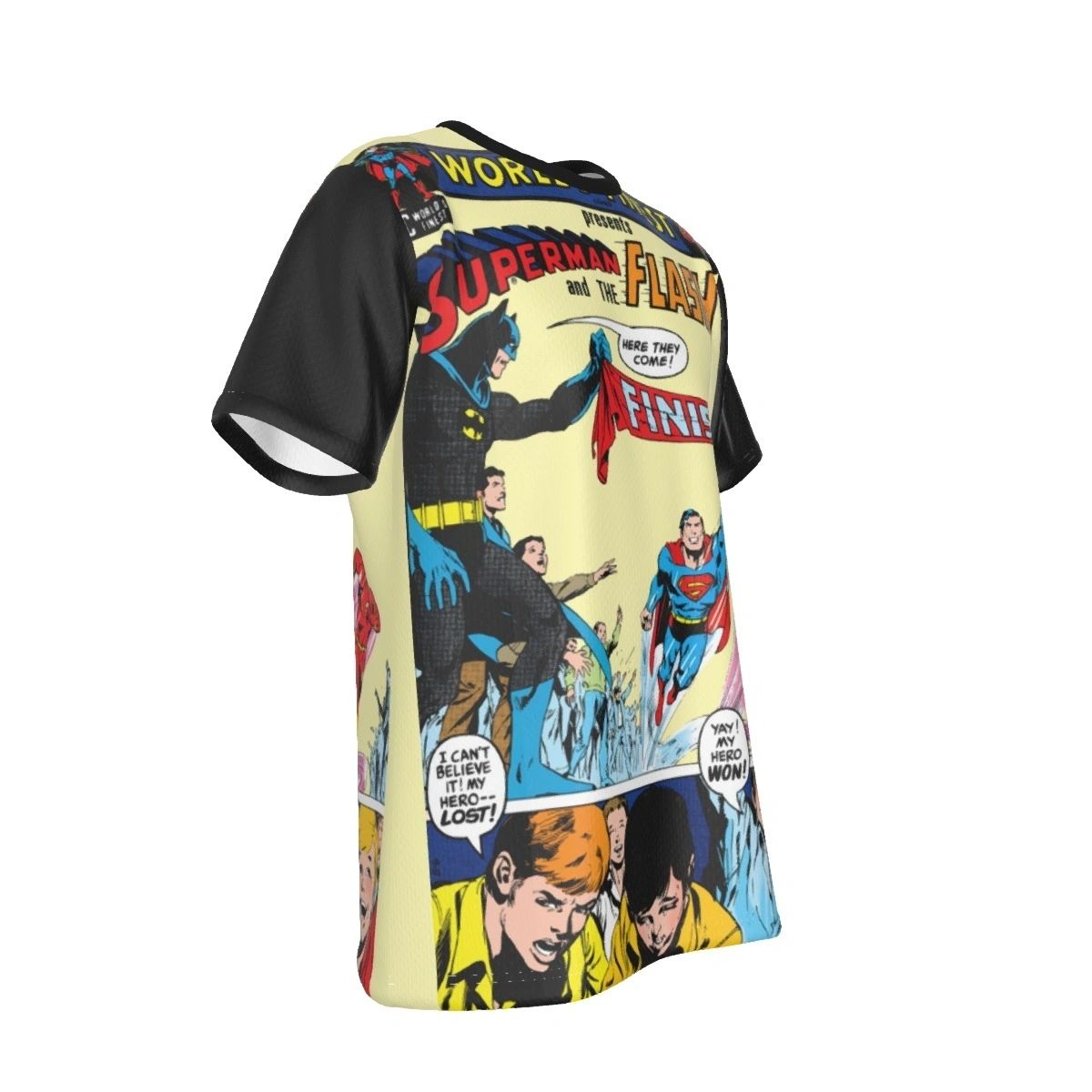WORLD'S FINEST 199 ALL OVER PRINT SHIRT AND TANK- SUPERMAN VS FLASH RACE