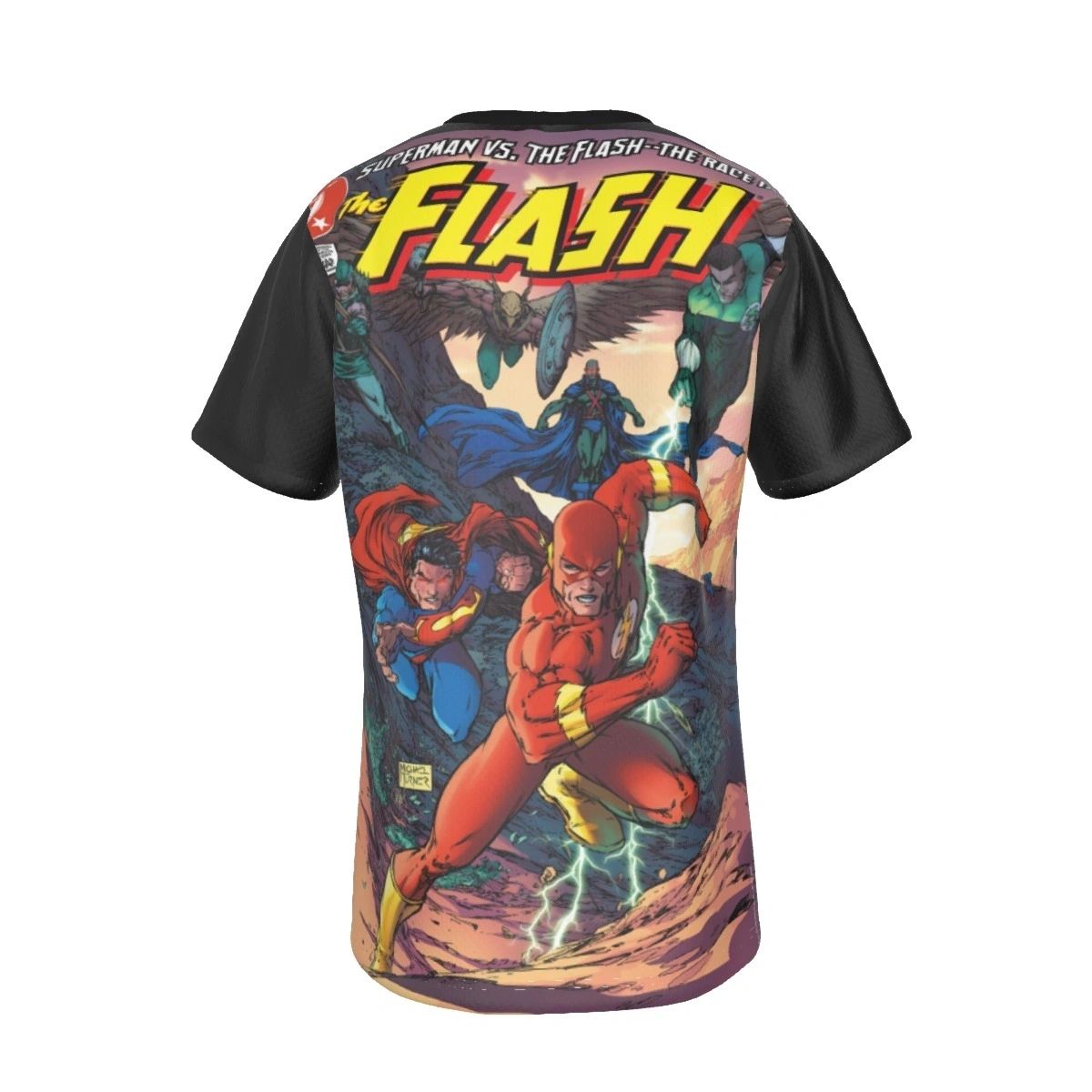 FLASH 208 ALL OVER PRINT SHIRT AND TANK - SUPERMAN VS FLASH (WALLY WEST) RACE