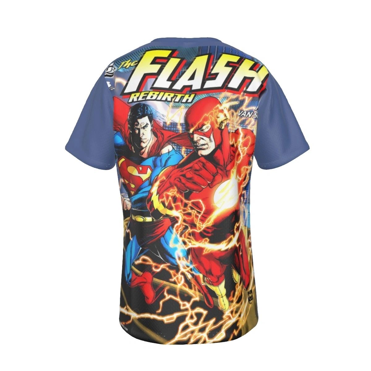 FLASH 3 REBIRTH ALL OVER PRINT SHIRT AND TANK - SUPERMAN VS FLASH RACE